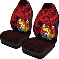 Tonga Car Seat Covers - Seal Tonga With Curve Patterns - Polynesian Pride