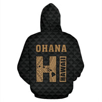 Polynesian Kakau Ohana Fighter Kanaka Warrior Hawaii Hoodie - Polynesian Pride