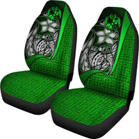 Tonga Polynesian Car Seat Covers Green - Turtle With Hook - Polynesian Pride