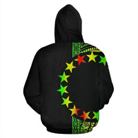 Cook Islands Polynesian Custom Hoodie Line Reggae - Polynesian Pride