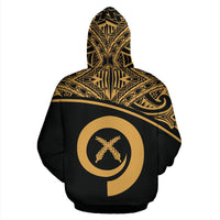 Vanuatu Polynesian Hoodie Gold Curve - Polynesian Pride
