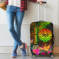 Tahiti Polynesian Personalised Luggage Covers - Hibiscus and Banana Leaves Reggae - Polynesian Pride