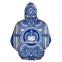 Samoa ll Over Hoodie Samoa Coat of rms Polynesian Flag Color - Polynesian Pride