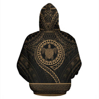 Polynesian Zip up Hoodie Polynesian Turtle Tattoo Style - Polynesian Pride