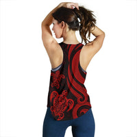 New Caledonia Women's Racerback Tank - Red Tentacle Turtle - Polynesian Pride