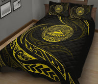 American Samoa Quilt Bed Set - Yellow - Frida Style - Polynesian Pride