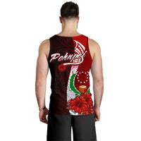 Pohnpei Micronesia Custom Personalised Men's Tank Top - Coat Of Arm With Hibiscus - Polynesian Pride