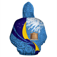 Tokelau All Over Hoodie Tovalu Flag With Coat of Arms K9 - Polynesian Pride