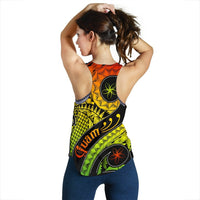 Guam Women's Racerback Tank - Guam Polynesian Decorative Patterns - Polynesian Pride
