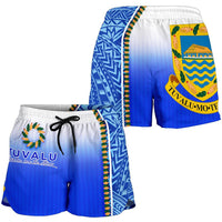 Tuvalu All Over Print Women's Shorts - Ocean Waves - Polynesian Pride