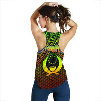 Polynesian Pohnpei Women's Racerback Tank - Reggae Vintage Polynesian Patterns - Polynesian Pride