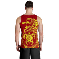 Hawaii Polynesian Men's Tank Top - Vintage Polynesian Turtle (Red) - Polynesian Pride