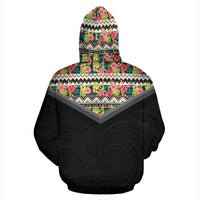 Hawaii Vintage Pattern Zip up Hoodie Mix - Polynesian Pride