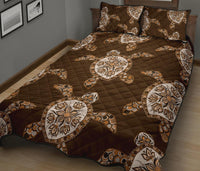 Brown Turtle Quilt Bed Set - Polynesian Pride
