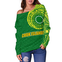 Cook Islands Tattoo Style Off Shoulder Sweater - Polynesian Pride