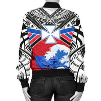 Wallis and Futuna Rugby Women Bomber Jacket Spirit - Polynesian Pride