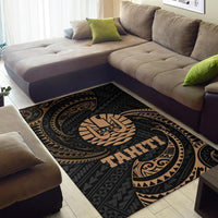 Tahiti Polynesian Area Rug - Gold Tribal Wave - Polynesian Pride