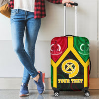 Polynesian Vanuatu Custom Personalised Luggage Covers - Vanuatu Flag and Coat Of Arms Reggae - Polynesian Pride