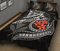 Hawaiian Polynesian Quilt Bed Set - Kanaka Maoli & White Manta Ray Turtle Tentacle - Polynesian Pride