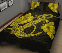Anchor Poly Tribal Quilt Bed Set Yellow - Polynesian Pride