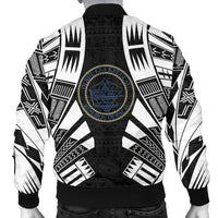 Palau Men Bomber Jackets - Polynesian Tattoo Black - Polynesian Pride