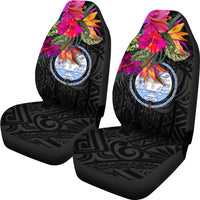 Marshall Islands Car Seat Covers - Hibiscus Polynesian Pattern - Polynesian Pride