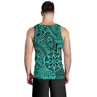 Polynesian Hawaiian Style Tribal Tattoo Turquoise Hawaii Men's Tank Top - Polynesian Pride