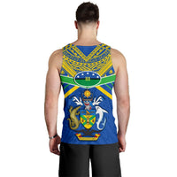 Solomon Islands Men Tank Top Simple Coat Of Arms Rugby - Polynesian Pride