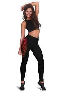Hawaii State Tattoo Swirly Polynesian Women's Leggings - Polynesian Pride