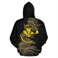 Hawaii Zip up Hoodie Hawaii Kanaka Maoli Polynesian Tattoo - Polynesian Pride