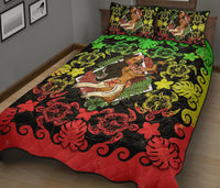 Hawaii Polynesian Quilt Bed Set - Hawaiian Dancing Girl Reggae - Polynesian Pride