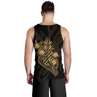 Polynesian Men's Tank Top - Gold Pineapple - Polynesian Pride