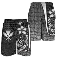 Polynesian Hawaii Men Shorts White - Turtle with Hook - Polynesian Pride