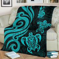 New Caledonia Premium Blanket - Turquoise Tentacle Turtle - Polynesian Pride