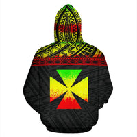 Wallis and Futuna Polynesian Zip up Hoodie Reggae - Polynesian Pride