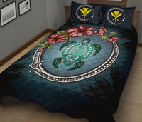 Kanaka Maoli (Hawaiian) Quilt Bed Set - Polynesian Ohana Turtle Hibiscus Mother Son - Polynesian Pride