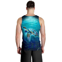 Hawaii Men's Tank Top - Turtle Under Sea - Polynesian Pride