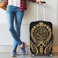 Marshall Islands Luggage Cover - Polynesian Tribal Gold - Polynesian Pride
