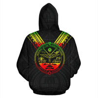 Marshall Islands All Over Zip up Hoodie Reggae Color Sailor Style - Polynesian Pride