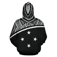 Pohnpei All Over Hoodie Micronesia Black Curve Style - Polynesian Pride