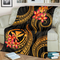 Polynesian Hawaii Premium Blanket - Gold Plumeria - Polynesian Pride