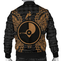 Yap Polynesian Men's Bomber Jacket Map Gold - Polynesian Pride