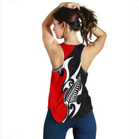 Aotearoa Silver Fern Maori Women Racerback Tank - Polynesian Pride