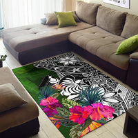 New Caledonia Area Rug - Turtle Plumeria Banana Leaf - Polynesian Pride
