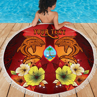 Guam Custom Personalised Beach Blanket - Tribal Tuna Fish - Polynesian Pride