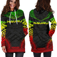 Nauru Women's Hoodie Dress - Polynesian Reggae Chief - Polynesian Pride