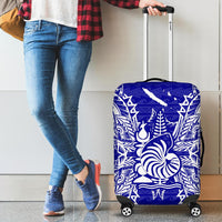 New Caledonia Polynesian Luggage Covers Map Blue - Polynesian Pride
