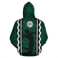 Polynesian Hawaii Mens Volleyball Team Supporter All Over Zip up Hoodie - Polynesian Pride
