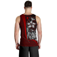 Chuuk Micronesia Men's Tank Top Red - Turtle With Hook - Polynesian Pride