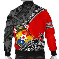Tonga Men'S Bomber Jacket Polynesian Style Fall In The Wave - Polynesian Pride